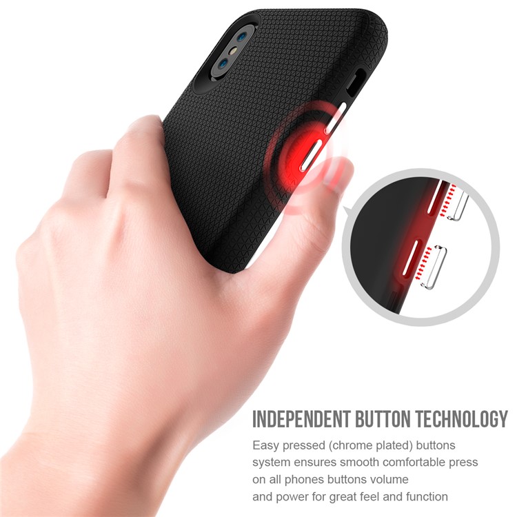 For iPhone 8 Double Protection Rigid Texture PC + TPU Hybrid Cover - Black-7
