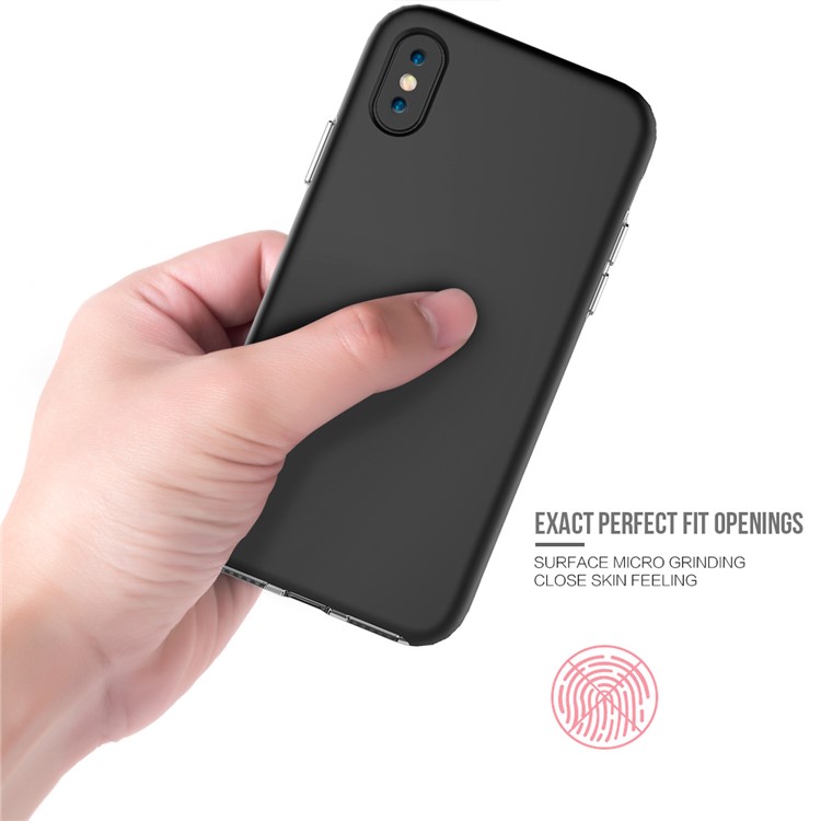 For iPhone 8 Double Protection Rubberized PC + Clear TPU Hybrid Case - Black-6