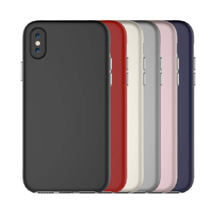 For iPhone 8 Double Protection Rubberized PC + Clear TPU Hybrid Case - Black-9