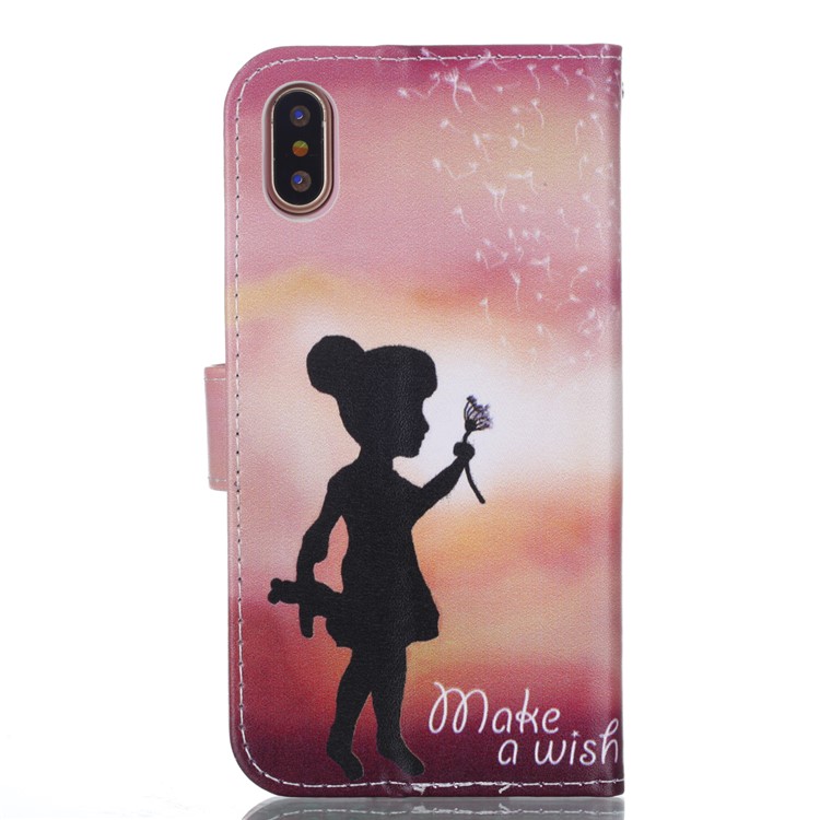 Pattern Printing Wallet Leather Stand Flip Case for iPhone 8 - Make a Wish-2