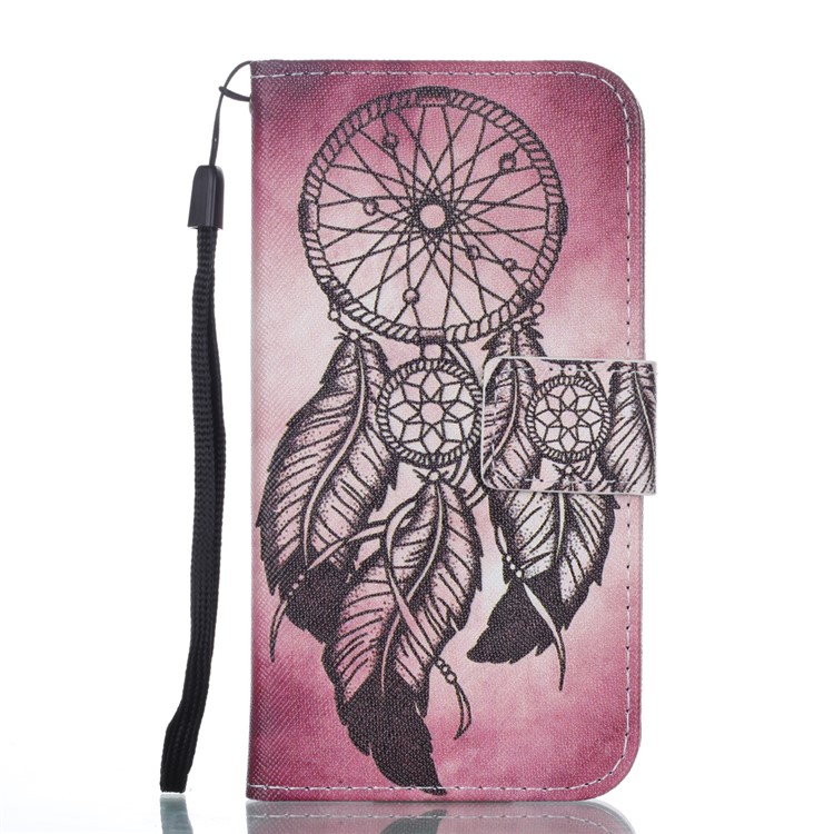 

For iPhone X/XS 5.8 inch Pattern Printing Wallet Stand Leather Magnetic Case - Dream Catcher, iPhone X