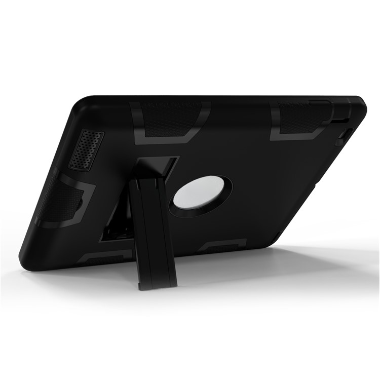 Armor Defender PC Silikon Hybrid Case mit Kickstand für iPad 4 3 2 - All Black-6