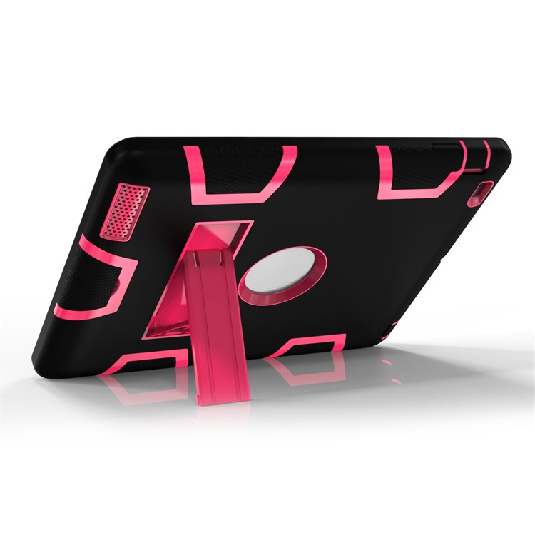 Para iPad 4 3 2 Armor Defender Kickstand PC Silicone Hybrid Tablet Case - negro / flecha-6