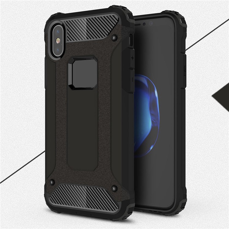 Armor Guard Plastic + TPU Hybrid Phone Case for iPhone 8 2017 - Black-1