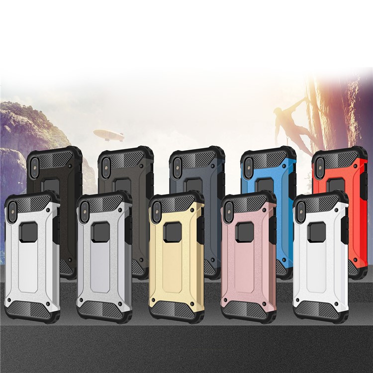 Armor Guard Plastic + TPU Hybrid Phone Case for iPhone 8 2017 - Black-2
