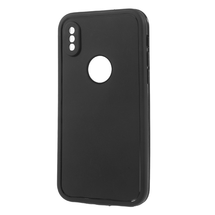 For iPhone 8 Snap-on Daily Waterproof PC TPU Protector Phone Case - Black-1