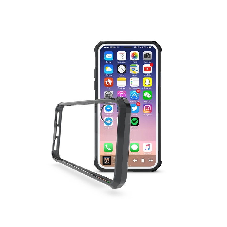 TPU + Transparent Acrylic Mobile Phone Case for iPhone 8 - Black-10