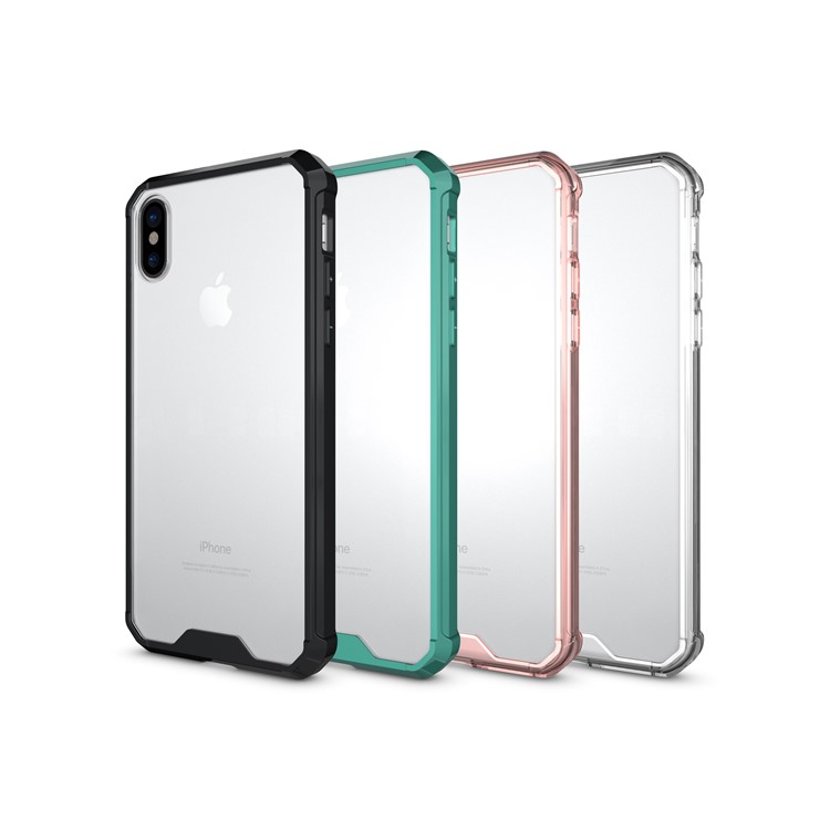 TPU + Transparent Acrylic Mobile Phone Case for iPhone 8 - Black-13
