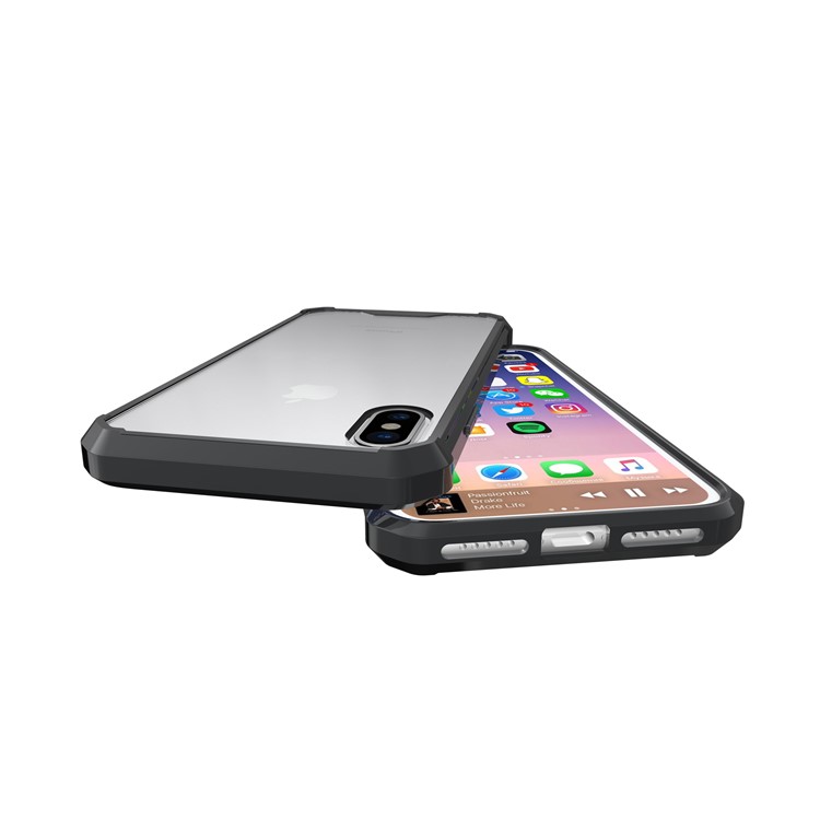 TPU + Transparent Acrylic Mobile Phone Case for iPhone 8 - Black-7