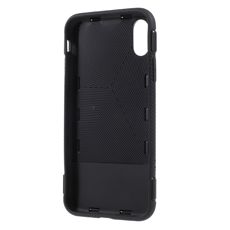 Anti-skid 360 Degree Rotation Hybrid PC + TPU Kickstand Phone Case for iPhone 8 - Black-3