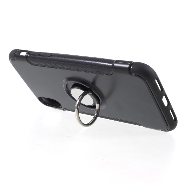 Anti-skid 360 Degree Rotation Hybrid PC + TPU Kickstand Phone Case for iPhone 8 - Black-5