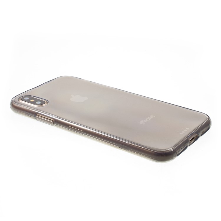 PC Bumper + Clear TPU Back Case for iPhone 8 - Grey-3