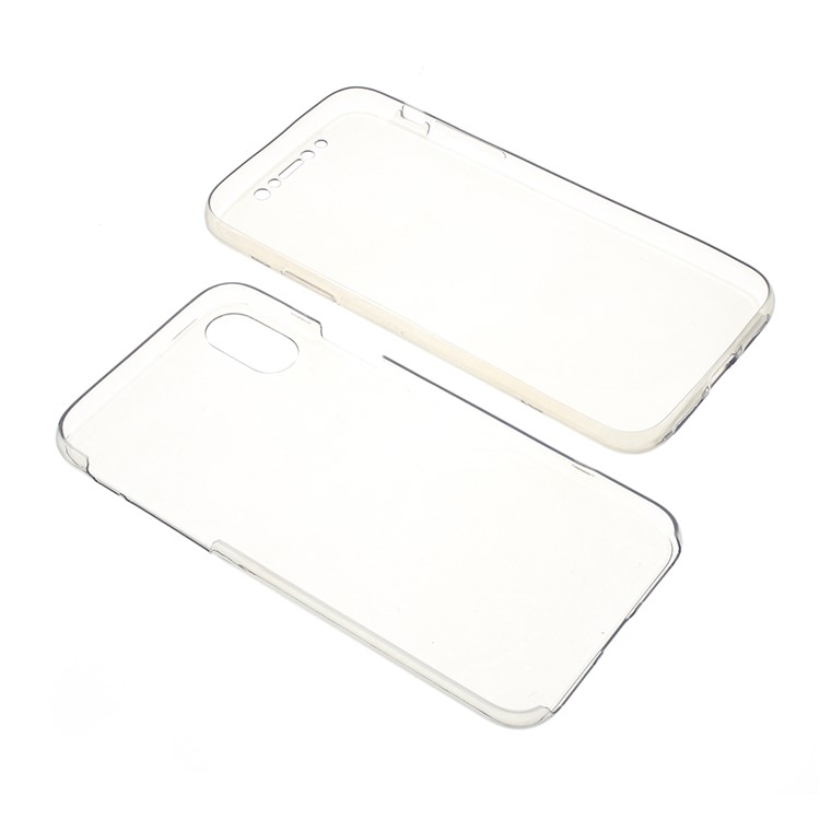 PC Bumper + Clear TPU Back Case for iPhone 8 - Grey-5