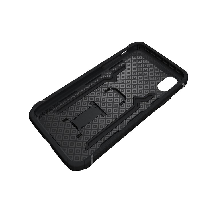 For iPhone 8 Hybrid Soft TPU + Plastic Phone Case with Kickstand - Black-9