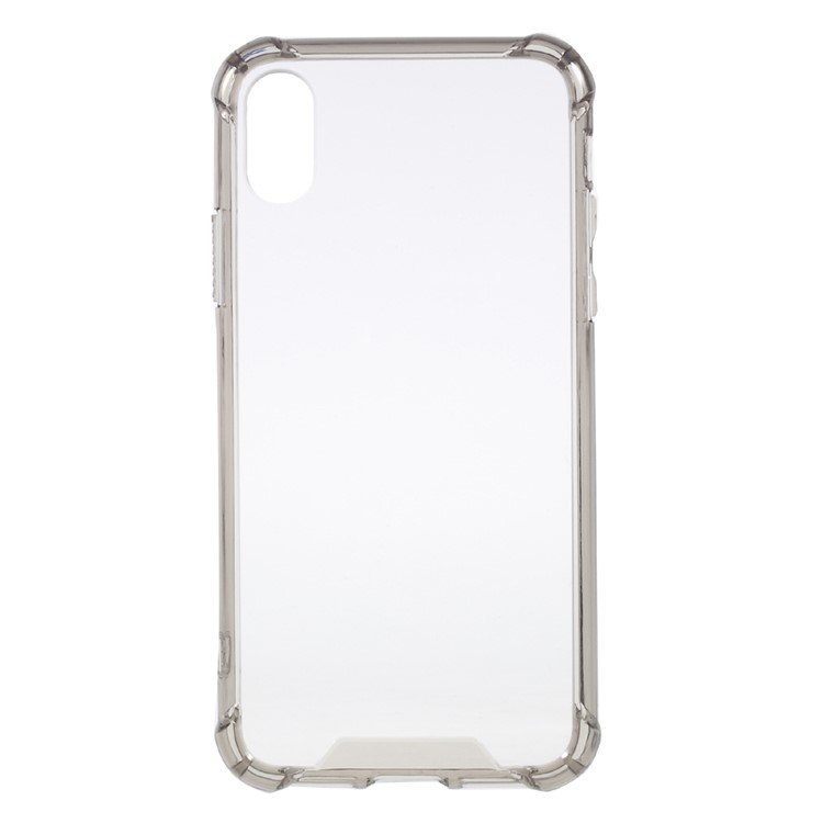 Clear Acrylic Back + Soft TPU Edge Hybrid Phone Case for iPhone 8 - Black-1