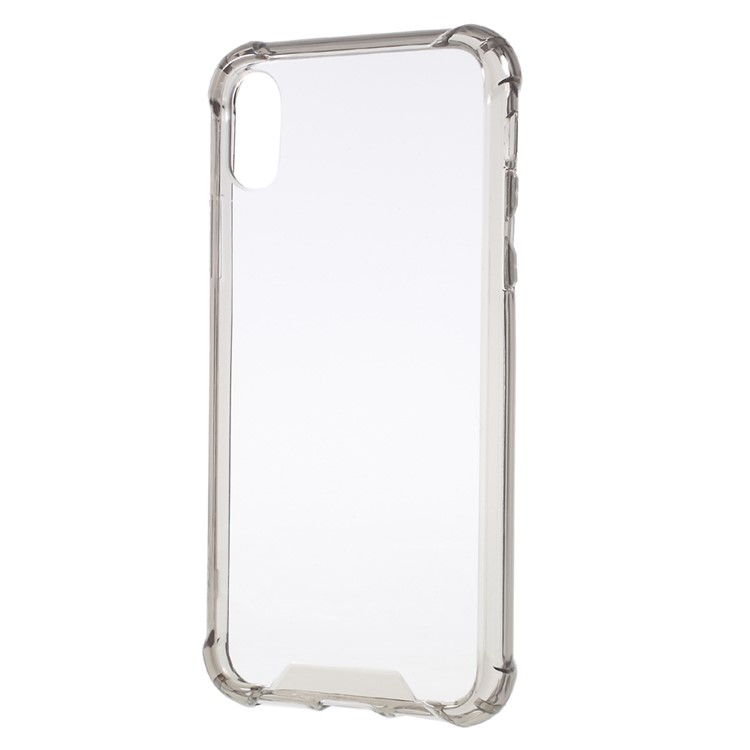 Clear Acrylic Back + Soft TPU Edge Hybrid Phone Case for iPhone 8 - Black-2
