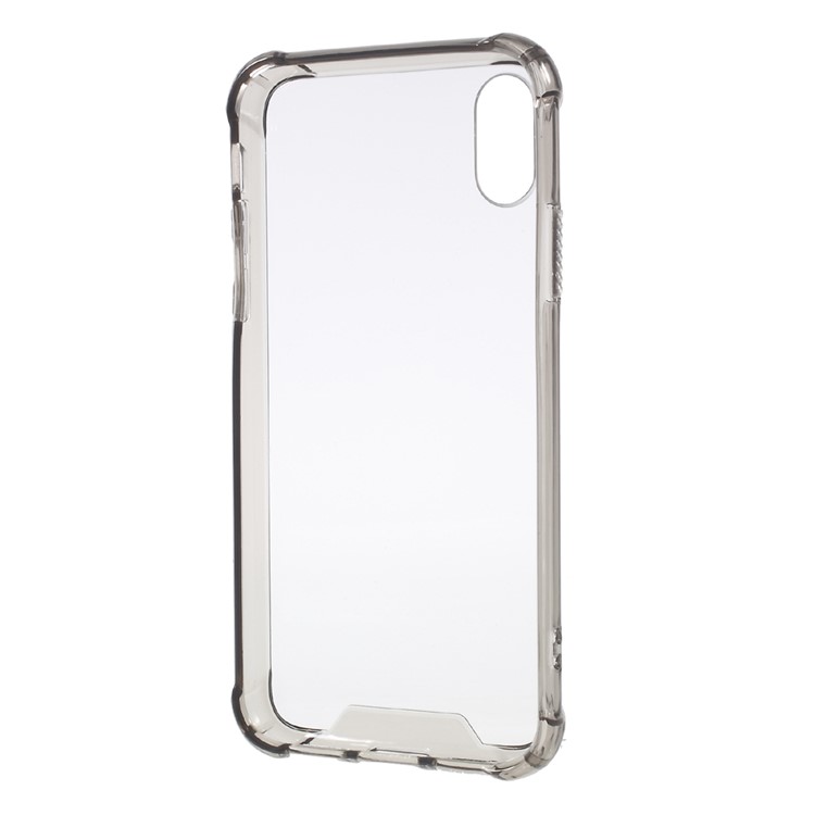 Clear Acrylic Back + Soft TPU Edge Hybrid Phone Case for iPhone 8 - Black-3
