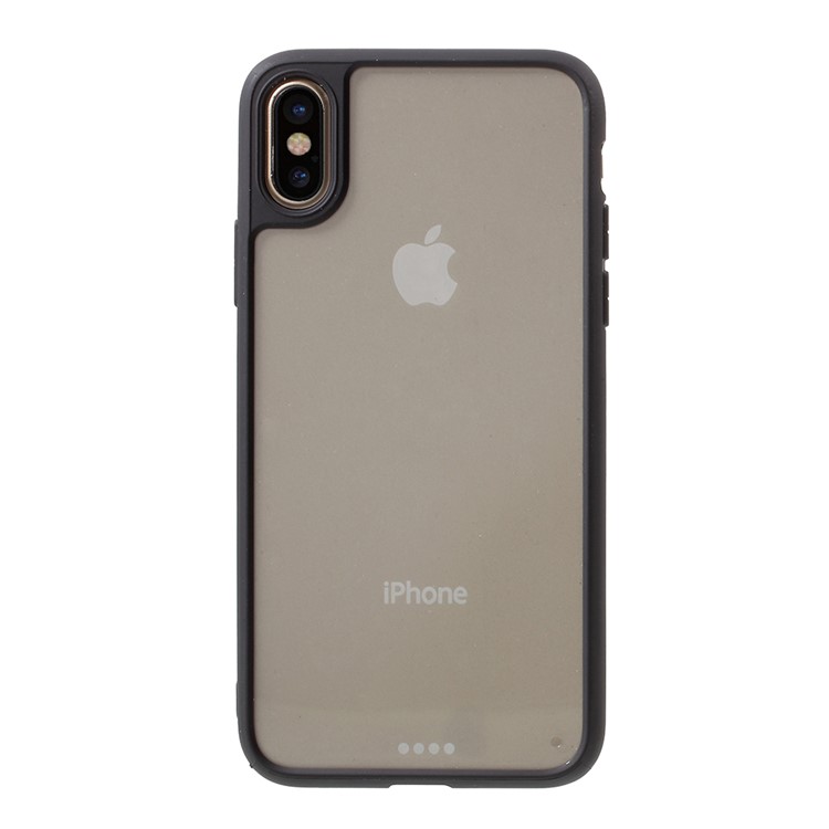 Flexible TPU + PC Back Plate Hybrid Phone Case for iPhone 8 - Black-2