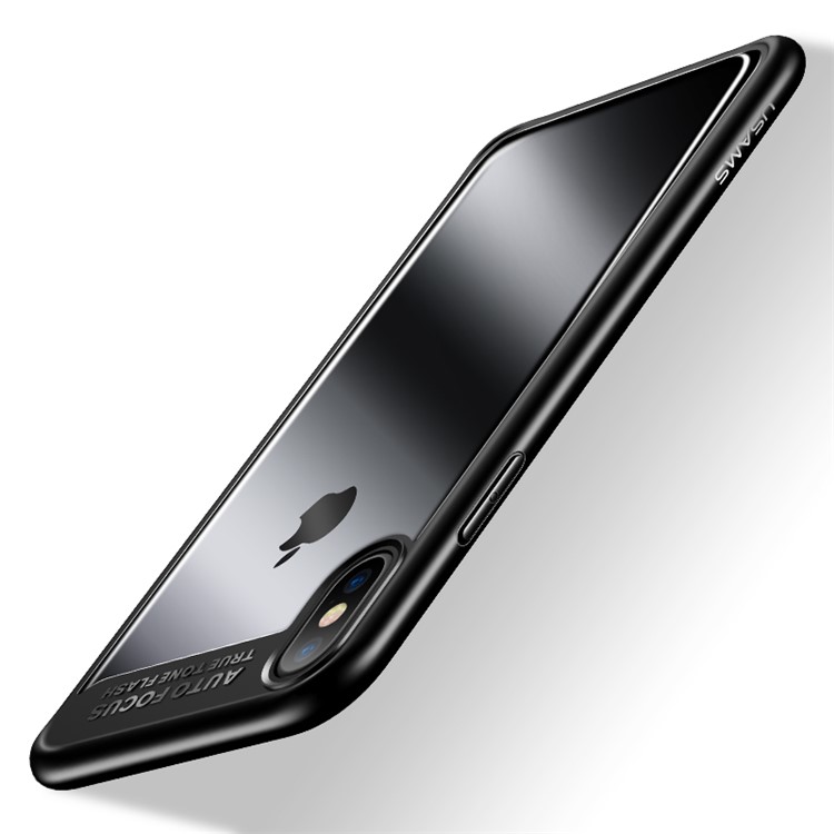 USAMS Mant Series Phone Case for iPhone 8 (Clear PC + Soft TPU Edges) - Black-11