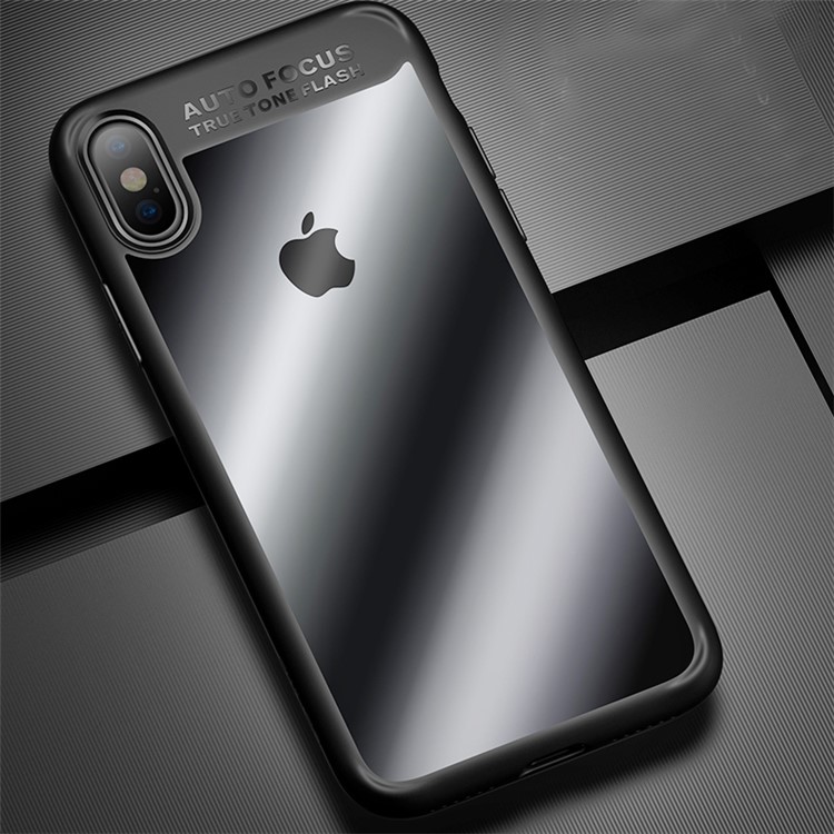 USAMS Mant Series Phone Case for iPhone 8 (Clear PC + Soft TPU Edges) - Black-2