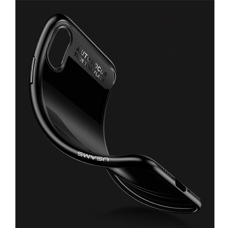 USAMS Mant Series Phone Case for iPhone 8 (Clear PC + Soft TPU Edges) - Black-3