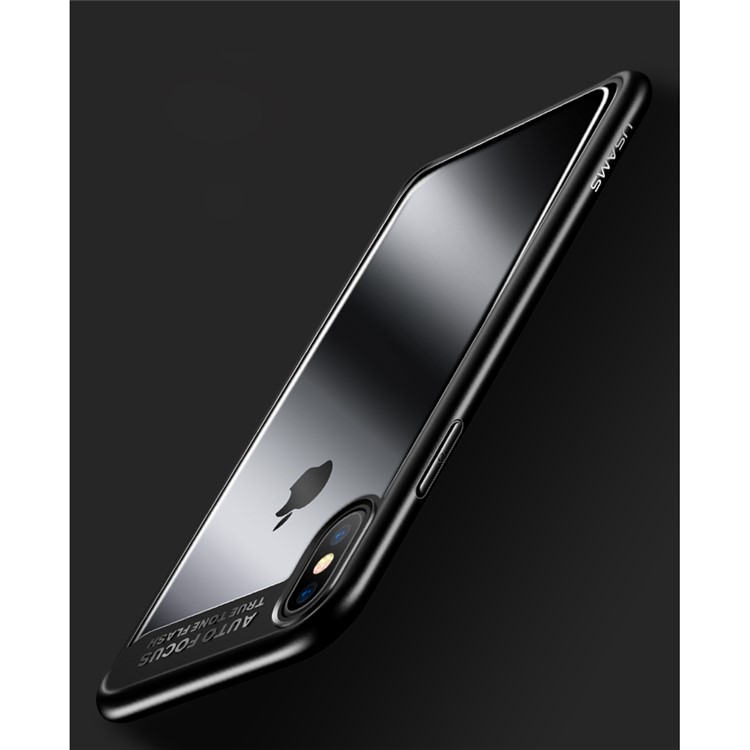 USAMS Mant Series Phone Case for iPhone 8 (Clear PC + Soft TPU Edges) - Black-4