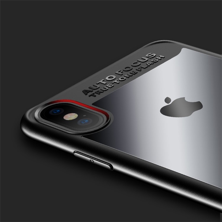 USAMS Mant Series Phone Case for iPhone 8 (Clear PC + Soft TPU Edges) - Black-6