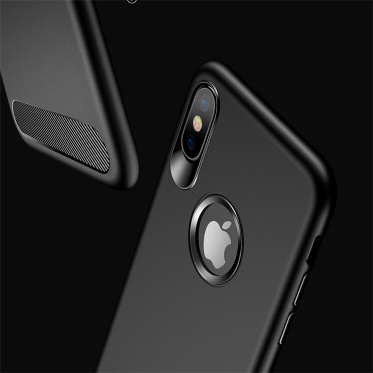 USAMS Muze Series Anti-fingerprint Soft Matte TPU Back Case for iPhone 8 - Black-3