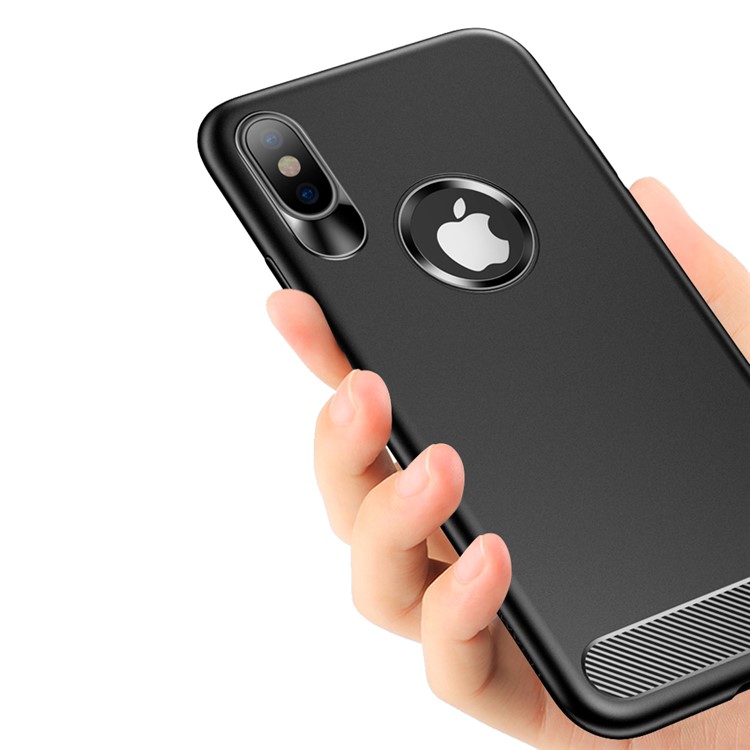 USAMS Muze Series Anti-fingerprint Soft Matte TPU Back Case for iPhone 8 - Black-4