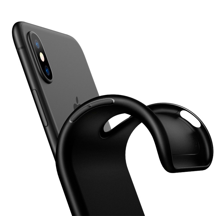 USAMS Muze Series Anti-fingerprint Soft Matte TPU Back Case for iPhone 8 - Black-7