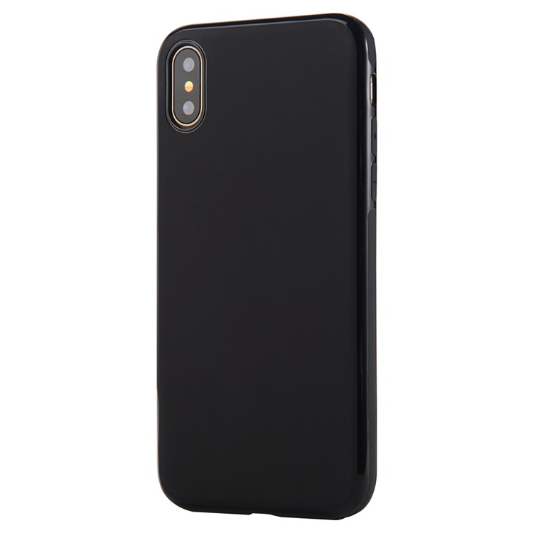 Мобильный Чехол SULADA TPU Для Iphone X / 10 5,8-дюймовый Встроенный Магнитный Держатель Металлический Лист - Черный-1