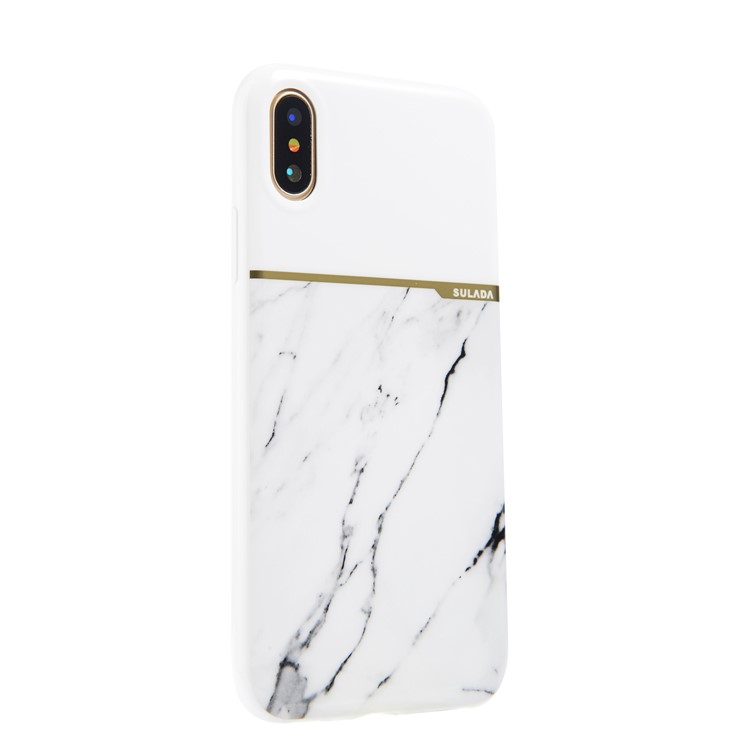 

SULADA Marble Series IML/IMD TPU Back Cover for iPhone XS / X 5.8 inch - White, iPhone Xs