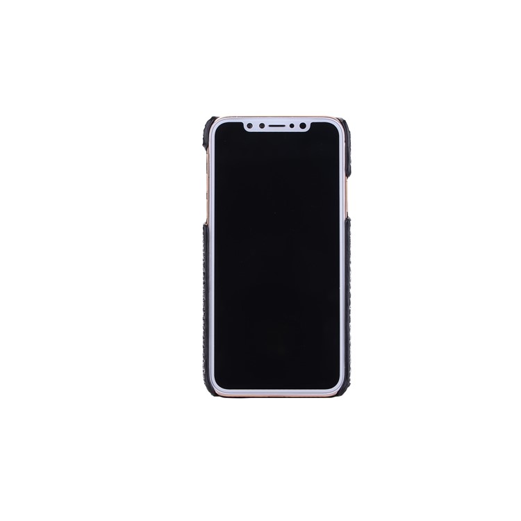 Leather Coated Plastic Hard Mobile Phone Case for iPhone 8 - Snake Grain-2