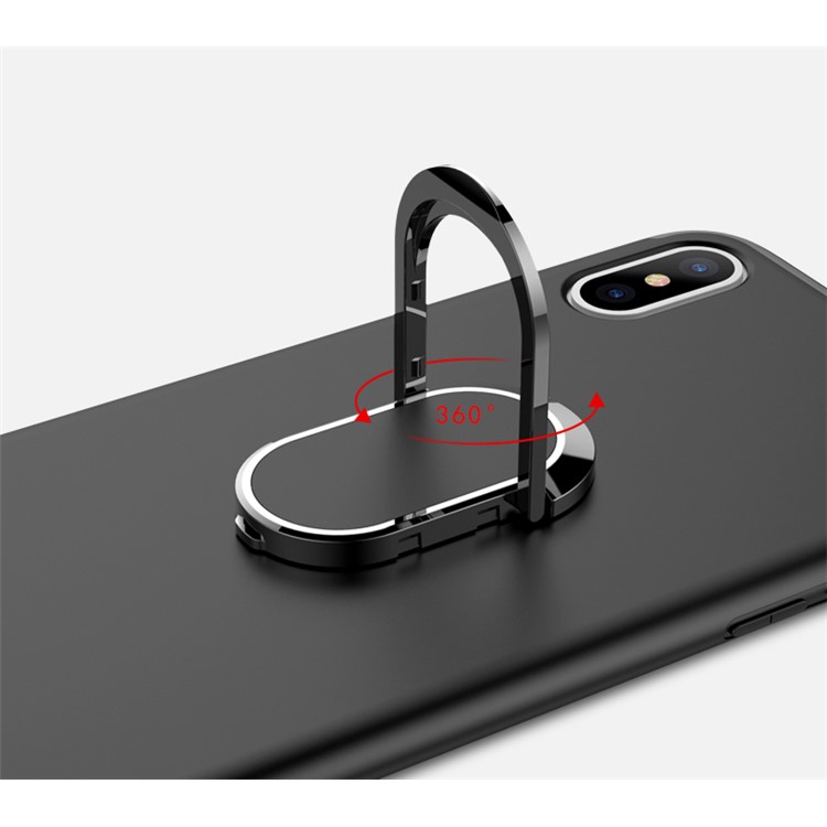 Magnetic Finger Ring Kickstand Matte TPU Case for iPhone 8 - Black-6