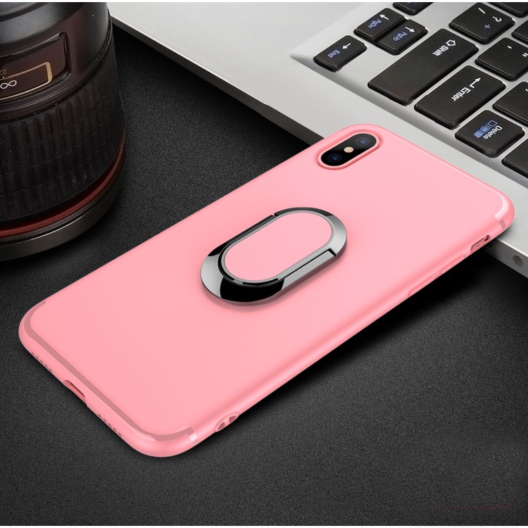 

Магнитное Пальцевое Кольцо С Подставкой Матовый Корпус Для Телефона TPU Для Iphone X / Ten 5.8 Inch - Розовый