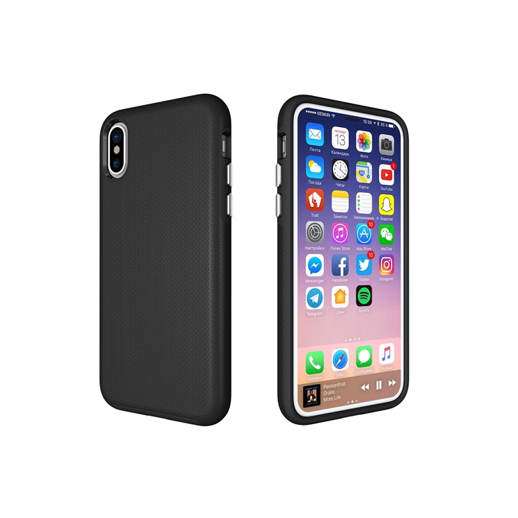 Anti-skid Hybrid PC + TPU Armor Mobile Casing for iPhone 8 - Black-5