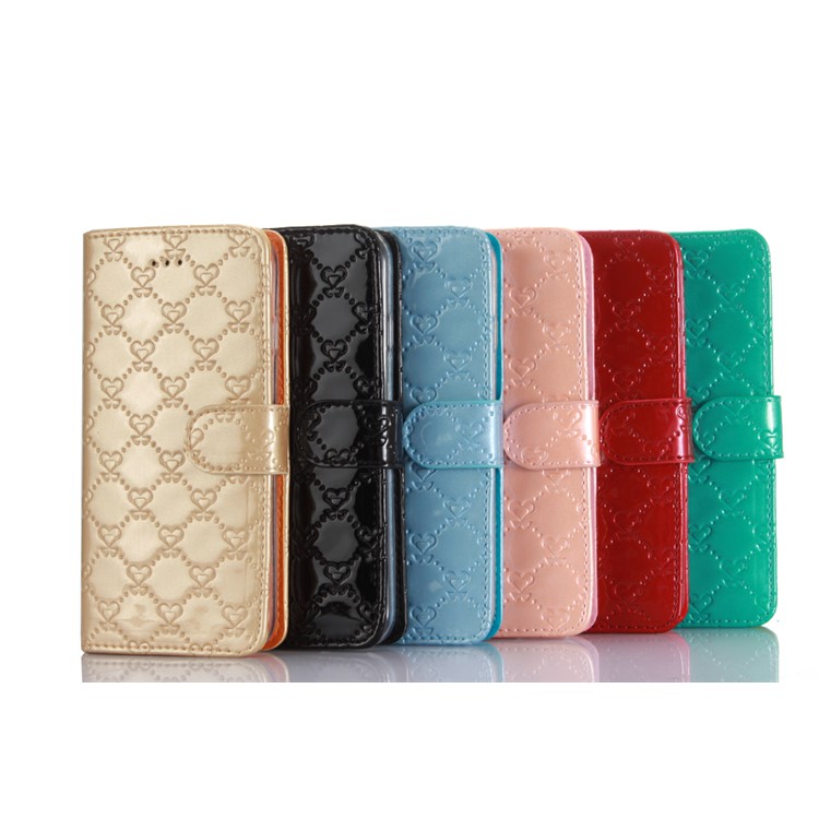 2-in-1 Movable Inner TPU Heart Rhombus Leather Wallet Case for iPhone 8 - Black-2