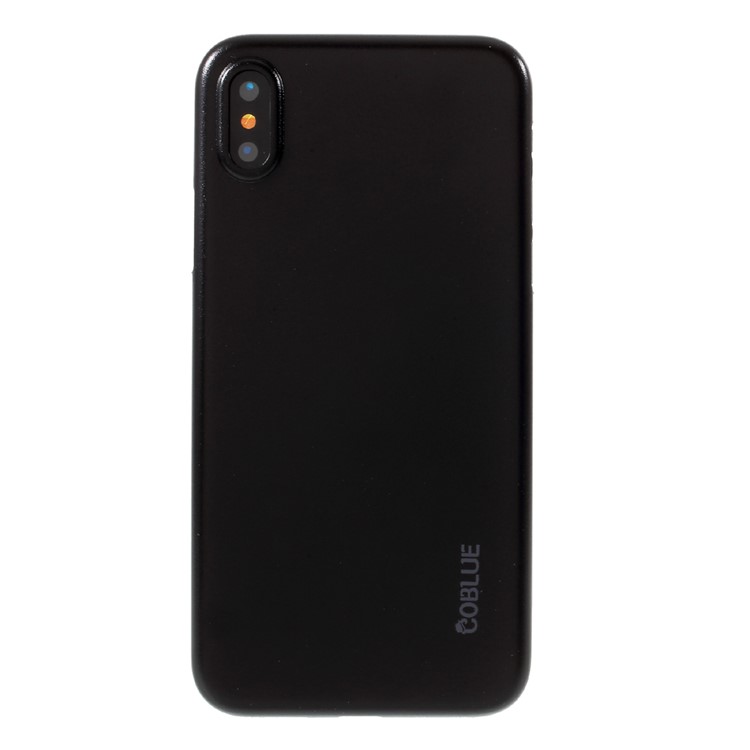 COBLUE Rubberized Super Slim PC Protection Back Cover + Screen Protector Film for iPhone 8 - Black-2