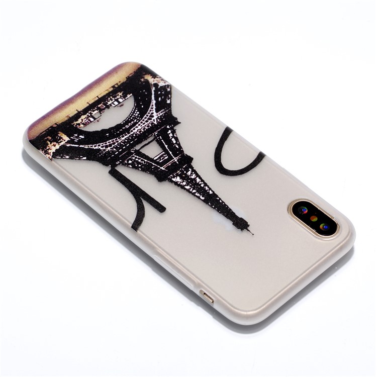 Pattern Printing Luminous TPU Back Case for iPhone 8 - Eiffel Tower-4