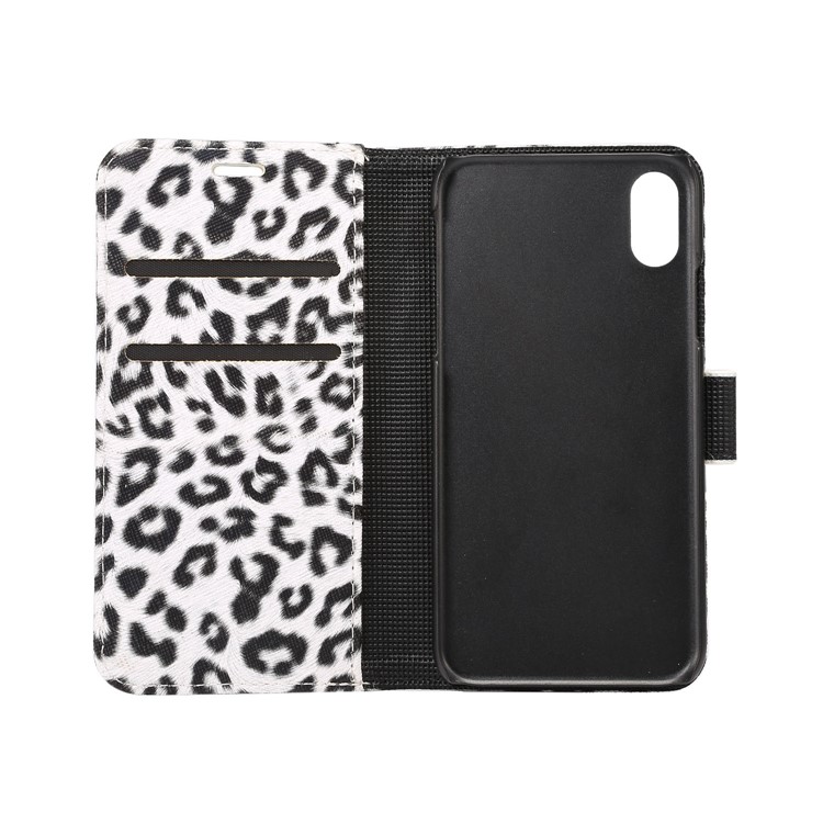 Leopard Pattern Leather Wallet Mobile Phone Cover for iPhone 8 - White-4