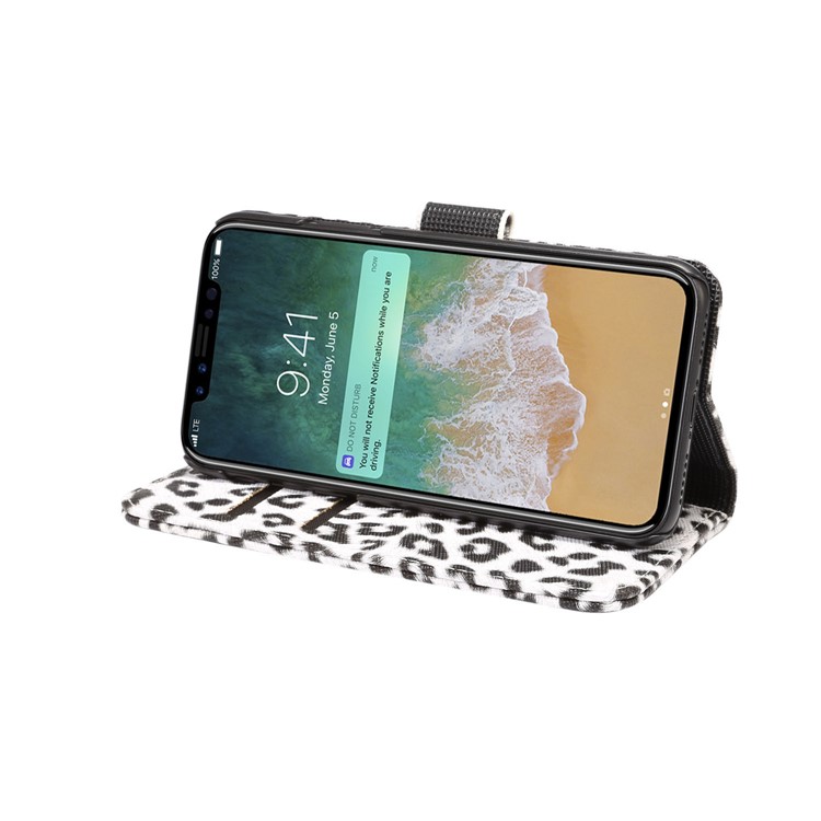 Leopard Pattern Leather Wallet Mobile Phone Cover for iPhone 8 - White-6