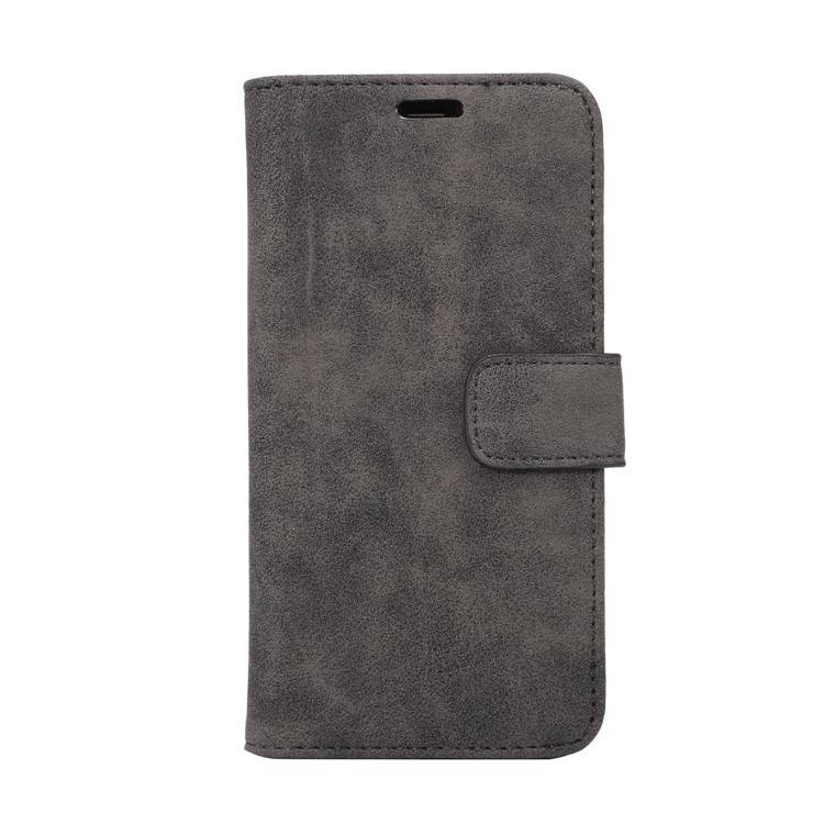 Retro Style Leather Wallet Stand Cellphone Case for iPhone 8 - Dark Grey-2