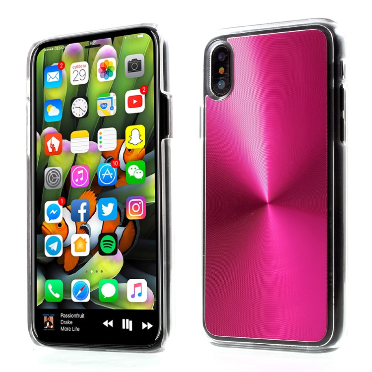 

CD-жилы Металлический Кожаный Жесткий Чехол Для Iphone X 5.8 Inch - Роза, iPhone X