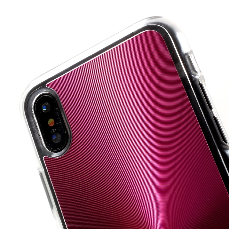 CD Veins Metal Skin Hard Back Case for iPhone 8 - Rose-4
