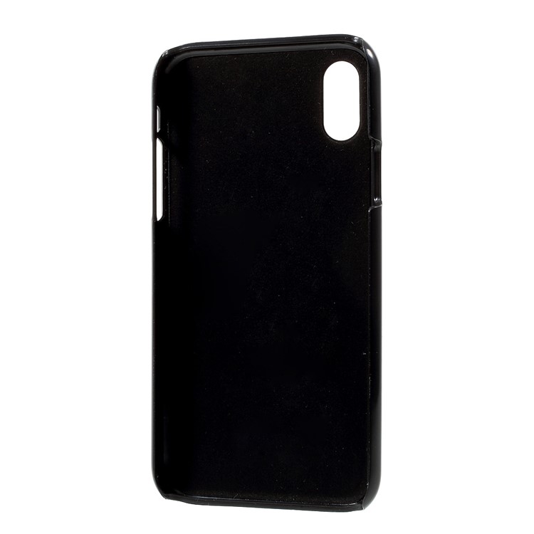 For Apple iPhone 8 Brushed Metal Skin PC Hard Case Cover - Black-5