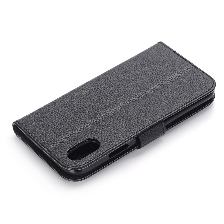 For iPhone 8 Litchi Grain Stand Wallet Leather Flip Case - Black-6