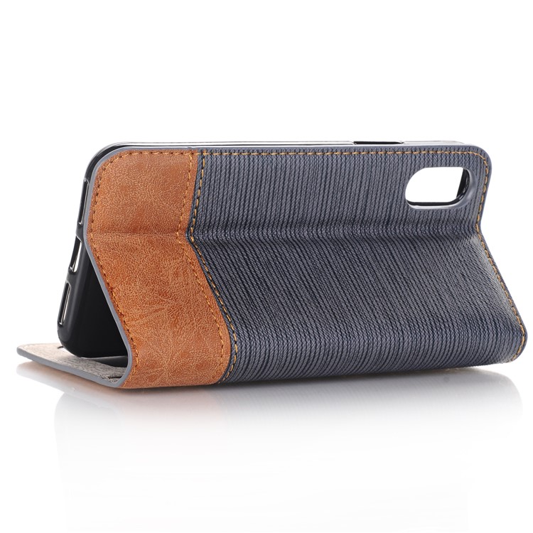 Toothpick Texture Flip Leather Wallet Case with Stand for iPhone 8 - Grey-4