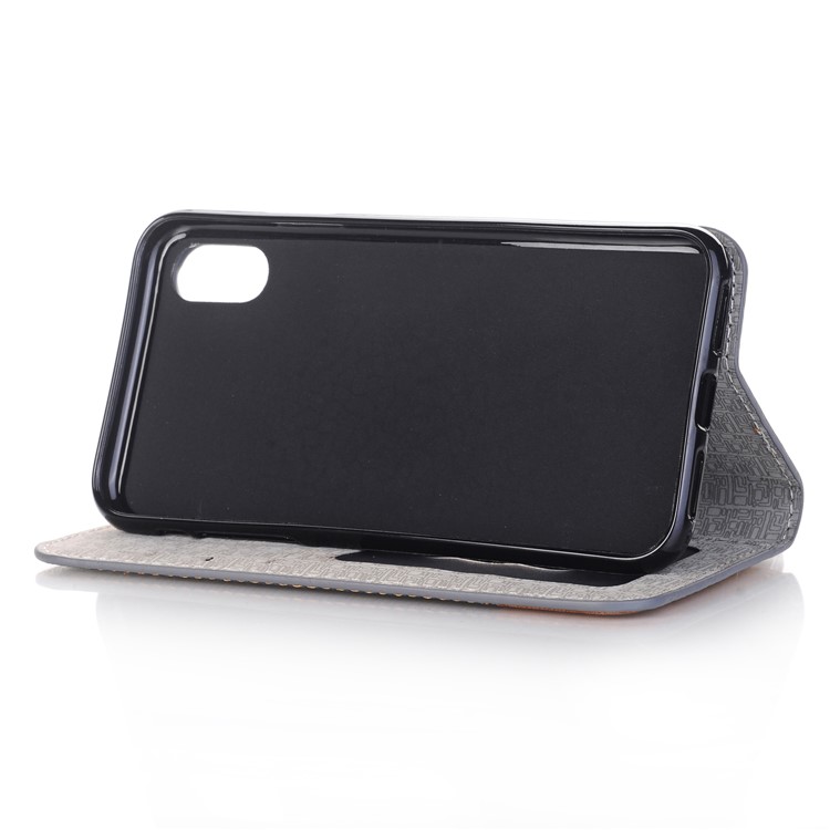Toothpick Texture Flip Leather Wallet Case with Stand for iPhone 8 - Grey-5
