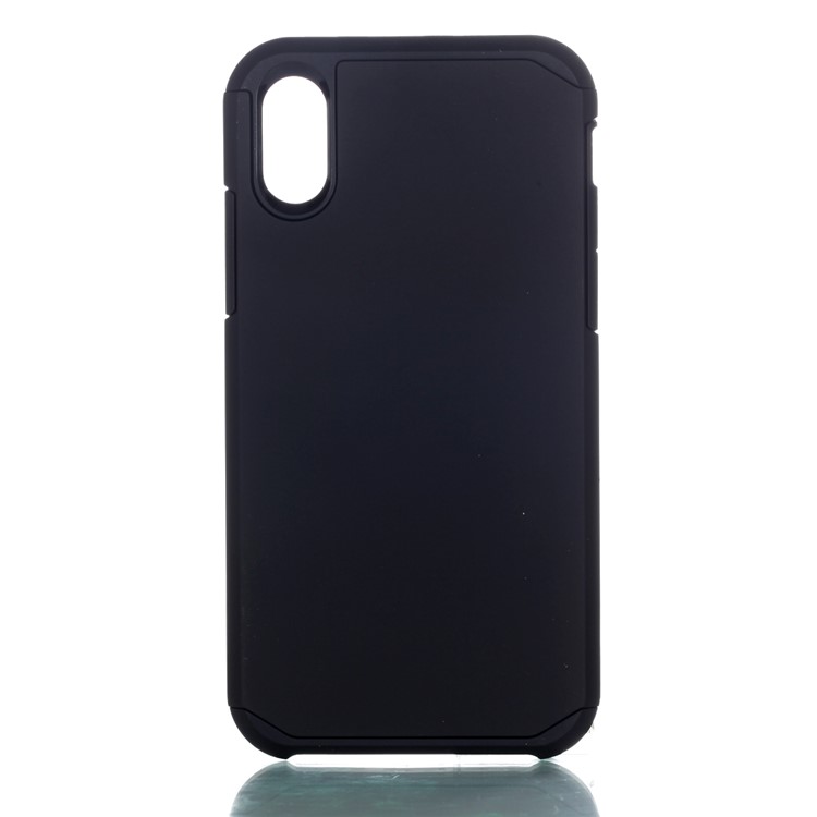 Armor PC + TPU Hybrid Cell Phone Case for iPhone 8 - Black-1