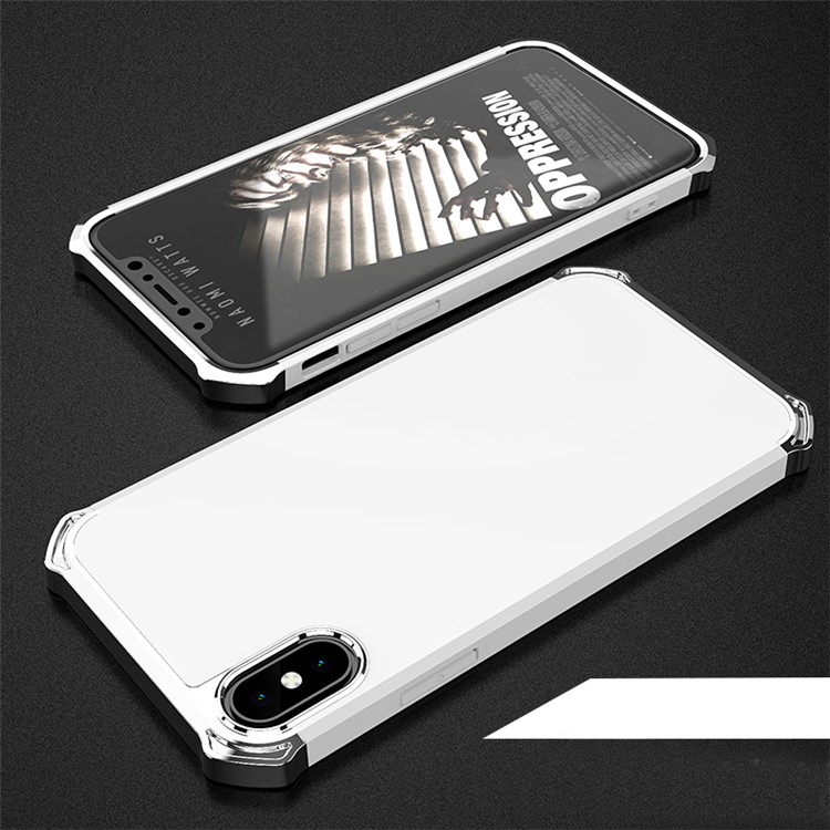 

Kylin Series Detachable 3-in-1 Anodizing Process PC Hard Phone Case for iPhone X/XS 5.8 inch - White, iPhone X